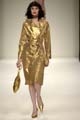 Gold suede leather raincoat 