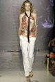 Butterfly antique sequin bow top and ivory cotton pant 